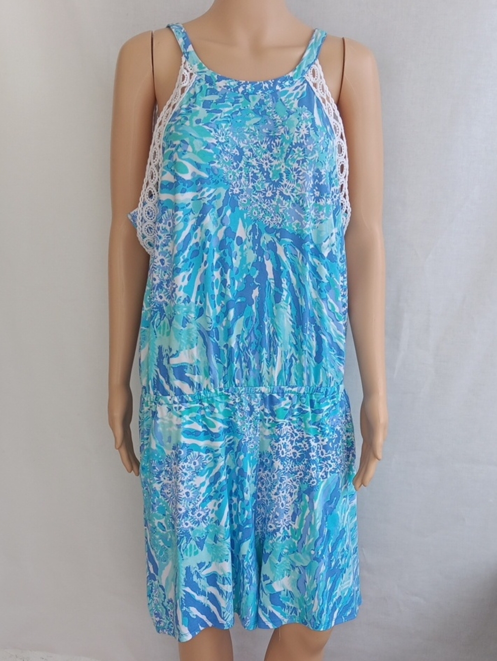 Lilly Pulitzer New Women’s Blue Patterned Swim Cover-Up Dress Size XL
